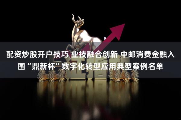 配资炒股开户技巧 业技融合创新 中邮消费金融入围“鼎新杯”数字化转型应用典型案例名单