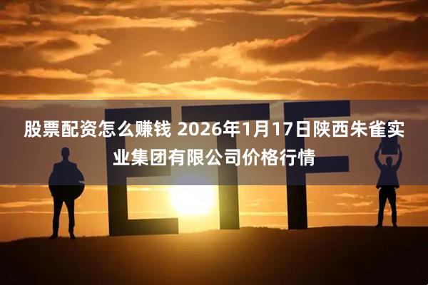 股票配资怎么赚钱 2026年1月17日陕西朱雀实业集团有限公司价格行情
